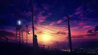 sunset anime scenery daawnohld