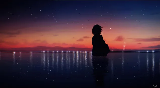 Tapeta Západ slnka na pláži 4K