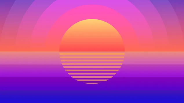 Sunset Background Digital Art