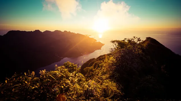 Collina del tramonto 4K sfondo