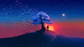 illustrazione del tramonto scarica