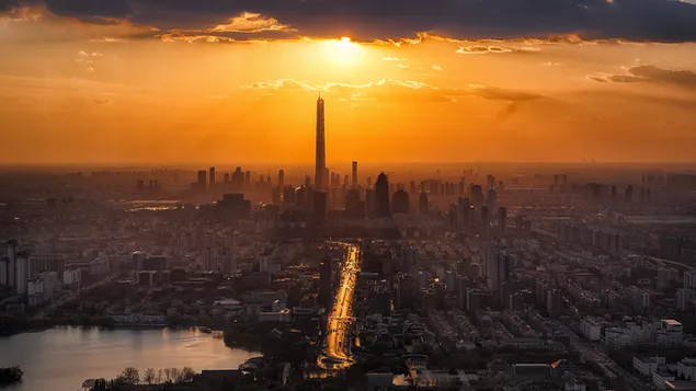 sunset in the metropolis