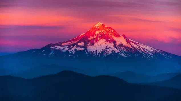 puesta de sol en las montañas HD fondo de pantalla