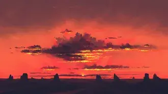 scenario del paesaggio al tramonto scarica