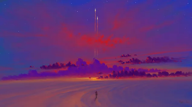 Sunset Night Scenery