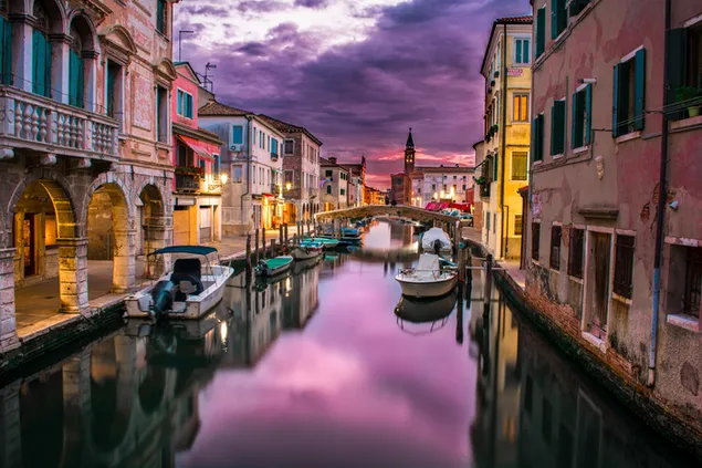 Sunset over Venice download