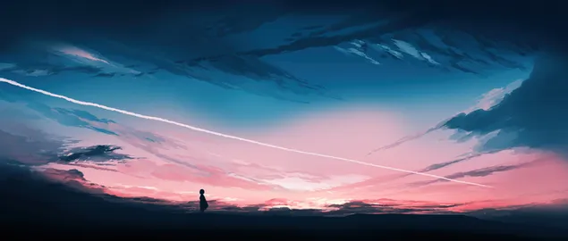 Zonsondergang landschap 4K achtergrond