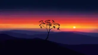puesta de sol paisaje arte digital descargar