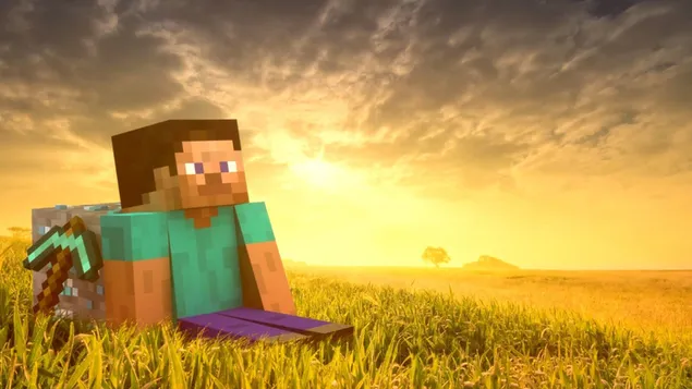 Sonnenuntergang Steve Minecraft herunterladen