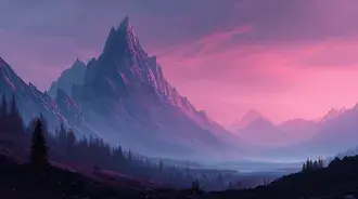 Sunset view of forest and tree silhouettes 4K wallpaper