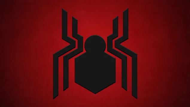 スパイダーマンのロゴ-赤と黒