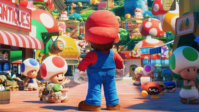 Super Mario Bros. rekenaar animasie fliek plakkaat 2K muurpapier