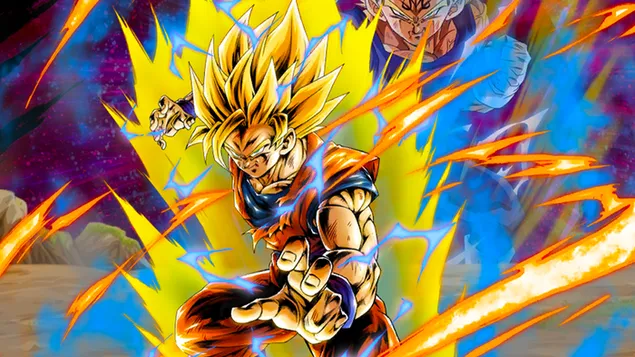 Super Saiyan 2 Goku from Dragon Ball Z [Dragon Ball Legends Arts] for Desktop 4K wallpaper