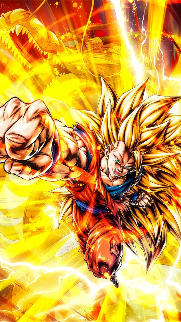 Super Saiyan 3 Goku Dragon Fist de Wrath of the Dragon para móvil [DB Legends]