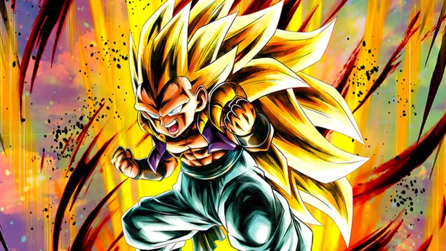 super saiyan 3 gotenks van dragon ball z [dragon ball legends arts] voor desktop download