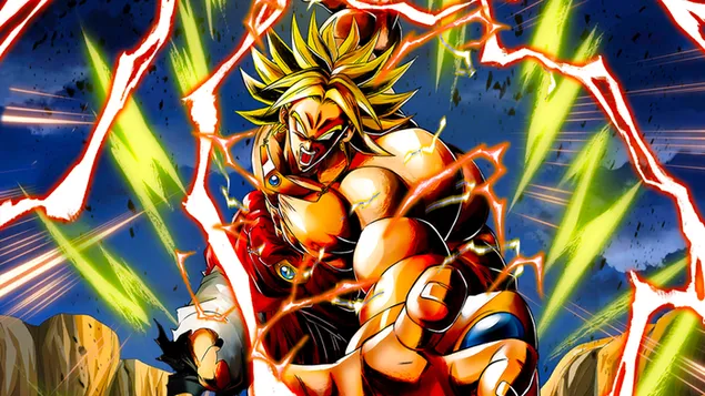 来自龙珠 Z [龙珠传奇艺术] 桌面版的超级赛亚人布罗利 4K 壁纸