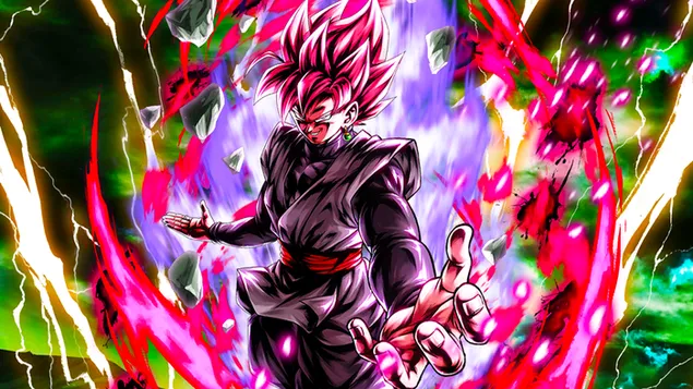super saiyan rose / goku black o dragon ball super [dragon ball legends arts] le haghaidh deisce ioslodail