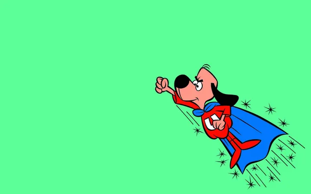 Superhéroe Underdog sobre fondo verde 2K fondo de pantalla