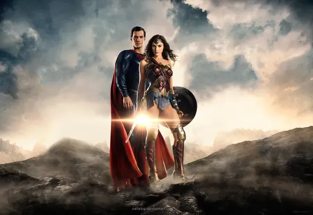 Ταπετσαρία Superman And Wonder Women στο Justice League 4K