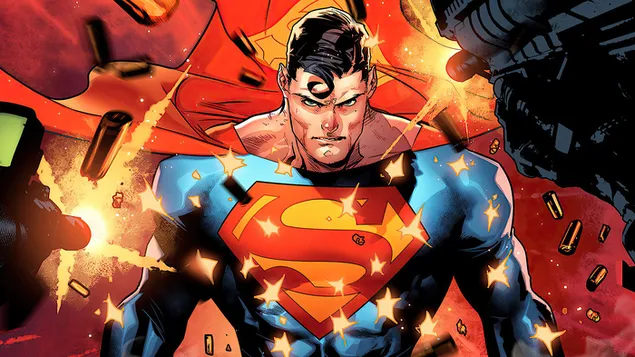 Komik DC Kalis Peluru Superman 4K kertas dinding