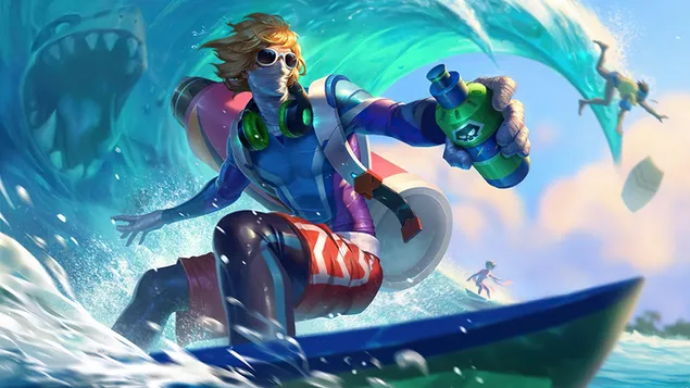 surfer 'singed' vild rift splaskh art - league of legends (lol) preuzmi