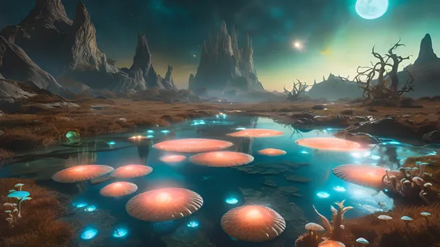 gercekustu biyoluminesan manzara indir