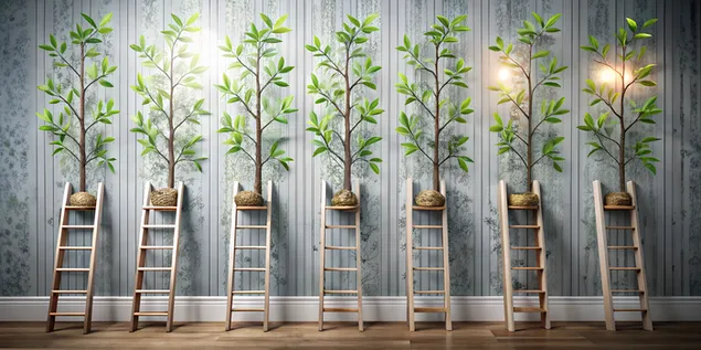 Páipéar balla Dréimire Airgeadais Inbhuanaithe, Dreapadóireacht chun Ratha trí Fhás Cothaithe4K