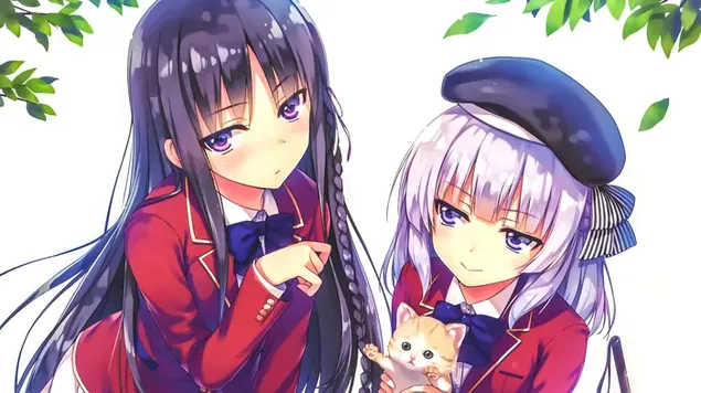 精英教室的堀北铃音和坂柳有栖 4K 壁纸