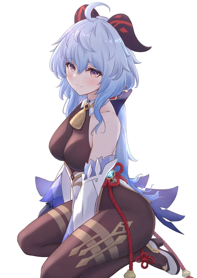 ילדה מתוקה Ganyu עיניים יפות | השפעת גנשין 2K טפט