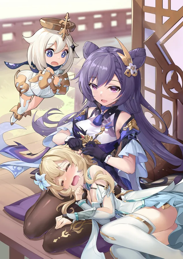 可清の腕の上で泣く甘いルミネ | ガンシンインパクト 2K 壁紙