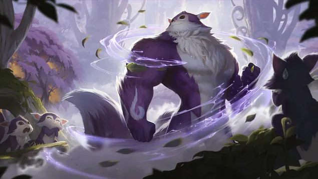 Swole Squirrel 'Ionia' (Legends of Runeterra) - League of Legends (LOL) 4K háttérkép
