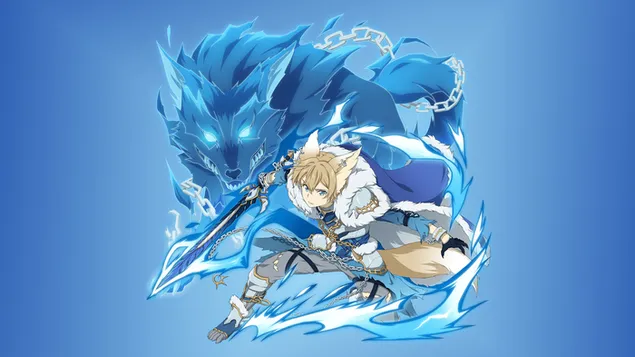 Sword Art Online Alicization - Eugeo Wolf Transformation HD тапет
