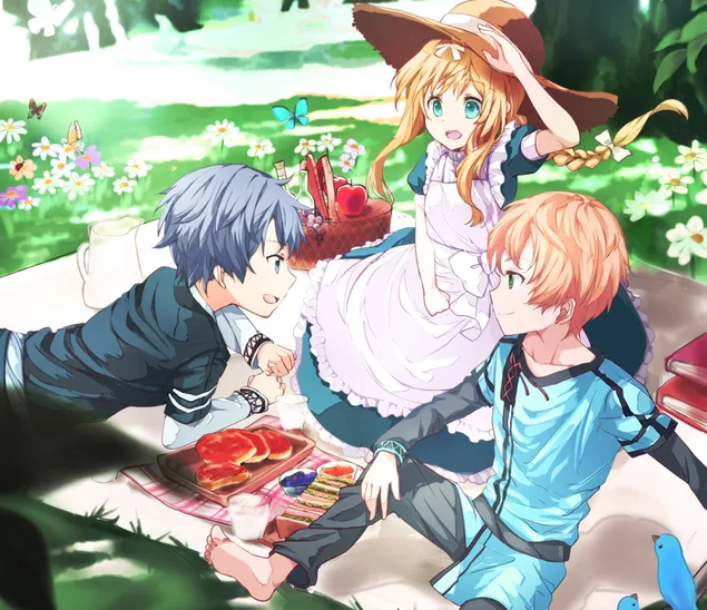 Sword Art Online: Alicization - Kirito, Alice Zuberg, Eugeo HD тапет