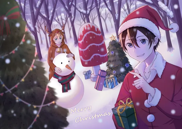 Sword Art Online Alicization - Kirito & Eugeo Christmas HD sfondo