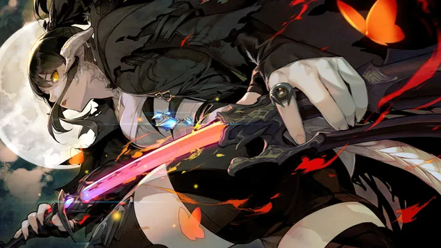 Gadis Pahlawan Pedang 4K kertas dinding