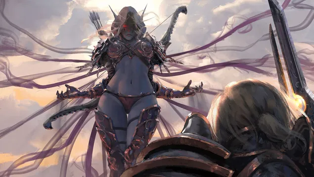 Sylvanas Windrunner (Fantasy Art) : World of Warcraft [WoW] 4K achtergrond