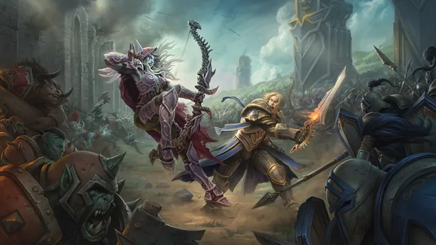 Sylvanas Windrunner Vs. Anduin Wrynn - World of Warcraft (WoW) 4K wallpaper