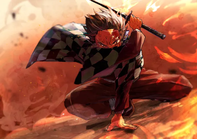 Tanjiro Kamado #32 2K sfondo