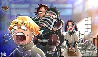 Tanjirou Kamado & Zenitsu Agatsuma Injured 2K wallpaper