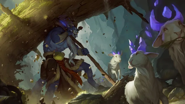 Targon 'Broadbacked Protector' (Legende Runeterre) - League of Legends (LOL) 4K pozadina