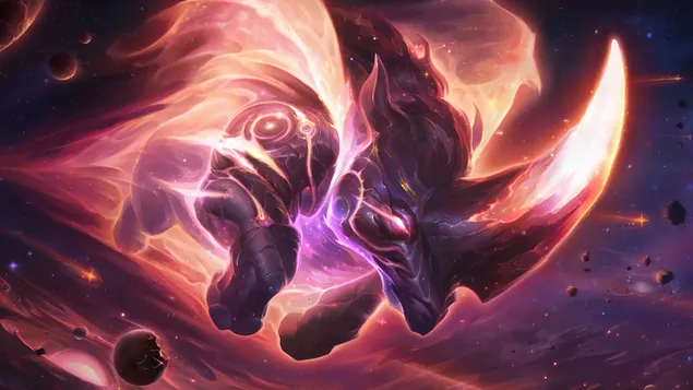 Targono dangaus naikintojas (Runeteros legendos) – Legendų lyga (LOL) 4K ekrano užsklanda