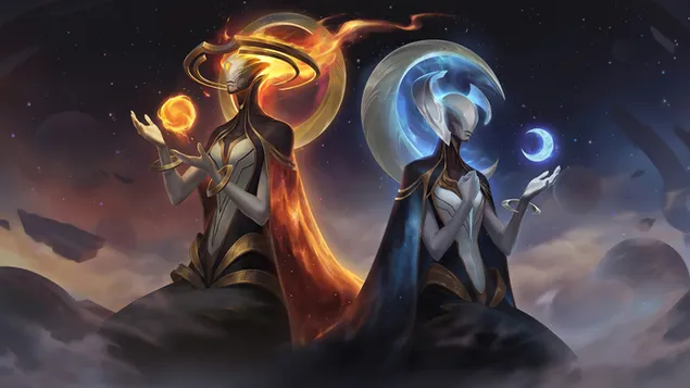 Targon Celestial'The Golden Sister＆The Silver Sister'（Legends of Runeterra）-リーグオブレジェンド（LOL）