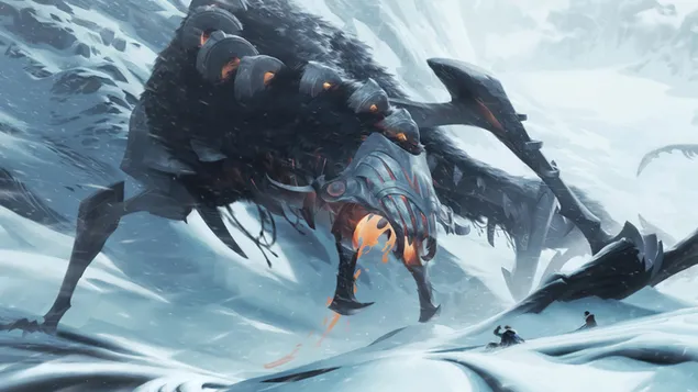 Targon „Fused Firebrand” (Legends of Runeterra) - League of Legends (LOL) 4K tapeta