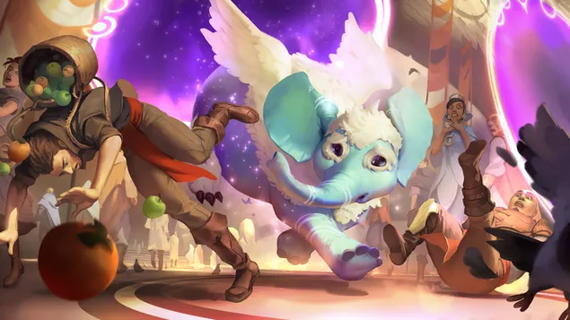 Taustpilt Targon 'Startled Stomper' (Legends of Runeterra) – League of Legends (LOL) 4K