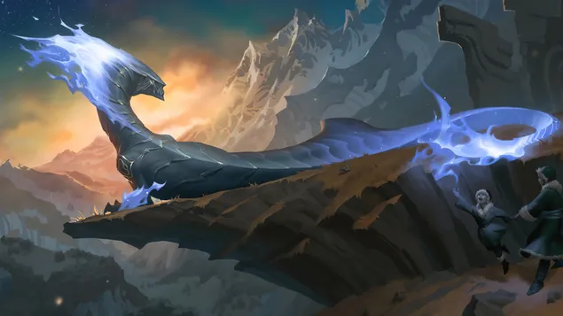 Targon 'Whiteflame Protector' Dragon (Legends of Runeterra) - League of Legends (LOL) 4K wallpaper