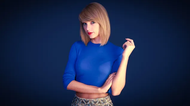 Taylor Swift in de blauwe jurk
