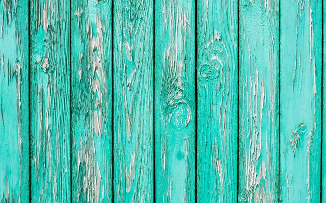 Paletas de madera verde azulado, fondo de tablones de madera blanca y verde azulado