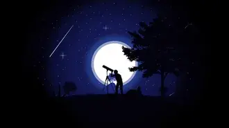 Tapeta Minimalistický dalekohled 8K