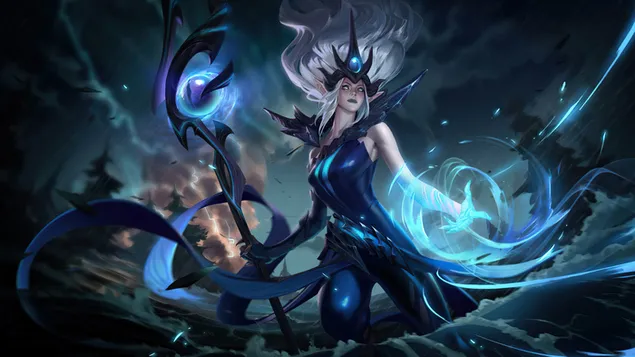 暴風雨'Janna' Wild Rift Splash Art - 英雄聯盟 (LOL) 4K 壁紙