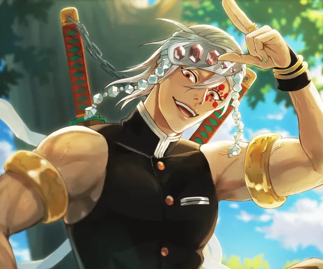 Tengen Uzui (قاتل الشياطين: Kimetsu No Yaiba) 10 2K خلفية